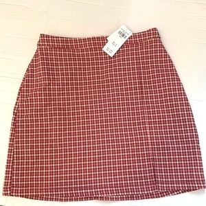 Hollister ultra high rise plaid skirt